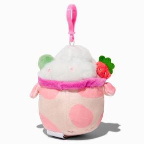 &#35;Plush Goals by Cuddle Barn&reg; 3&#39;&#39; Strawberry Mooshake Plush Bag Clip,