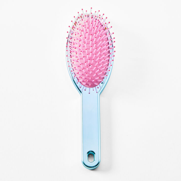Brosse &agrave; cheveux plate &agrave; initiale - Bleu, C,