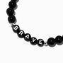 Black &#39;&#39;Brave&#39;&#39; Beaded Stretch Bracelet,