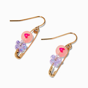 Glow in the Dark Safety Pink Drop Earrings ,