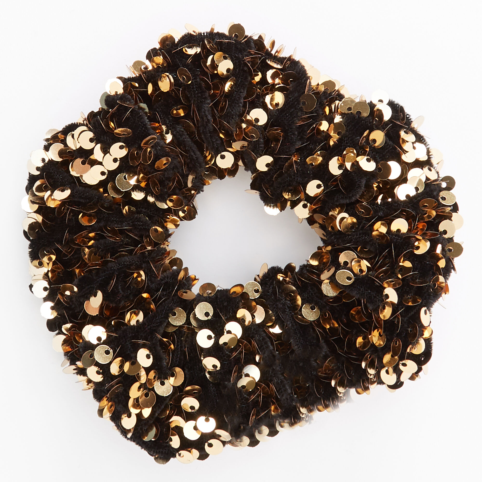 Medium Gold Sequin Scrunchie,