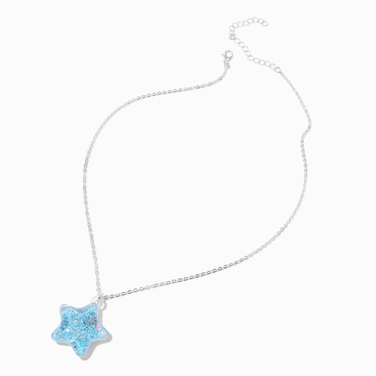 Claire&#39;s Club Blue Star Pendant Necklace,