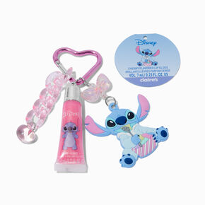 Disney Stitch Claire&#39;s Exclusive Slumber Party Lip Gloss Keychain,