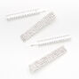 Silver Glam Crystal Hair Pins and Clips - 4 Pack,