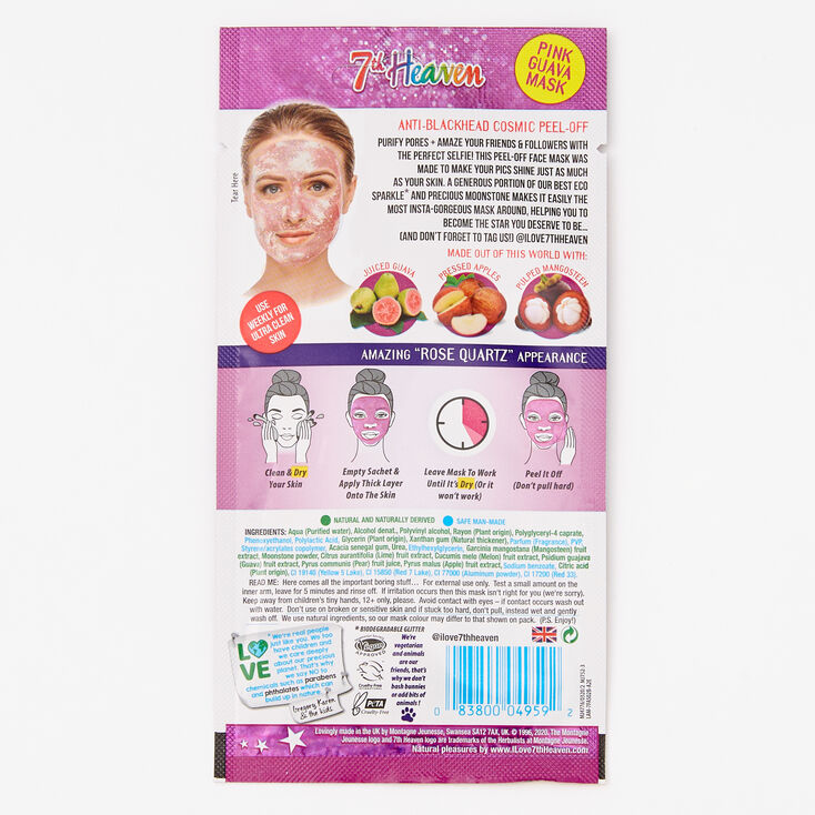 7th Heaven Stardust Cosmic Rose Quartz Peel-Off Face Mask,