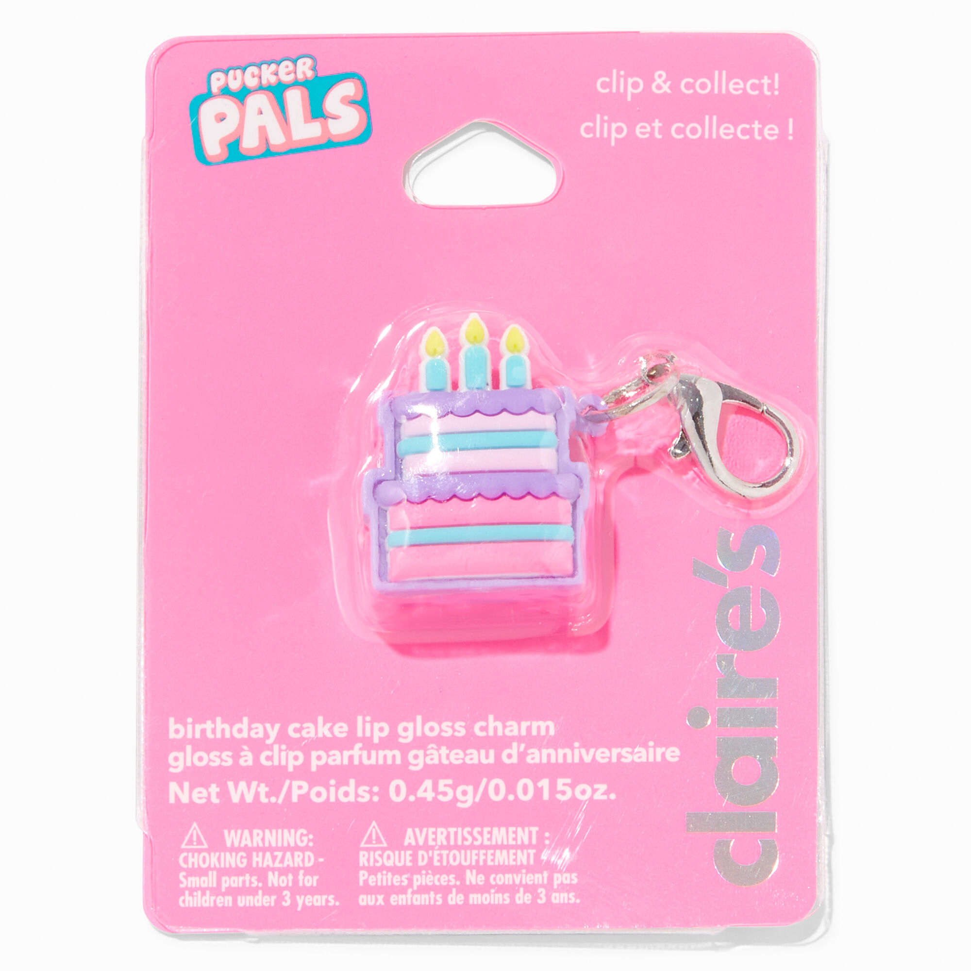 Pucker Pals Birthday Cake Lip Gloss Charm,