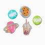 Coffee Shop Round Button &amp; Pin Set - 5 Pack,