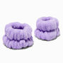 Bracelets &eacute;ponge pour soins de visage violet - Lot de 2,