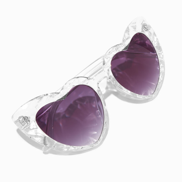 Translucent Heart Cat Eye Sunglasses,