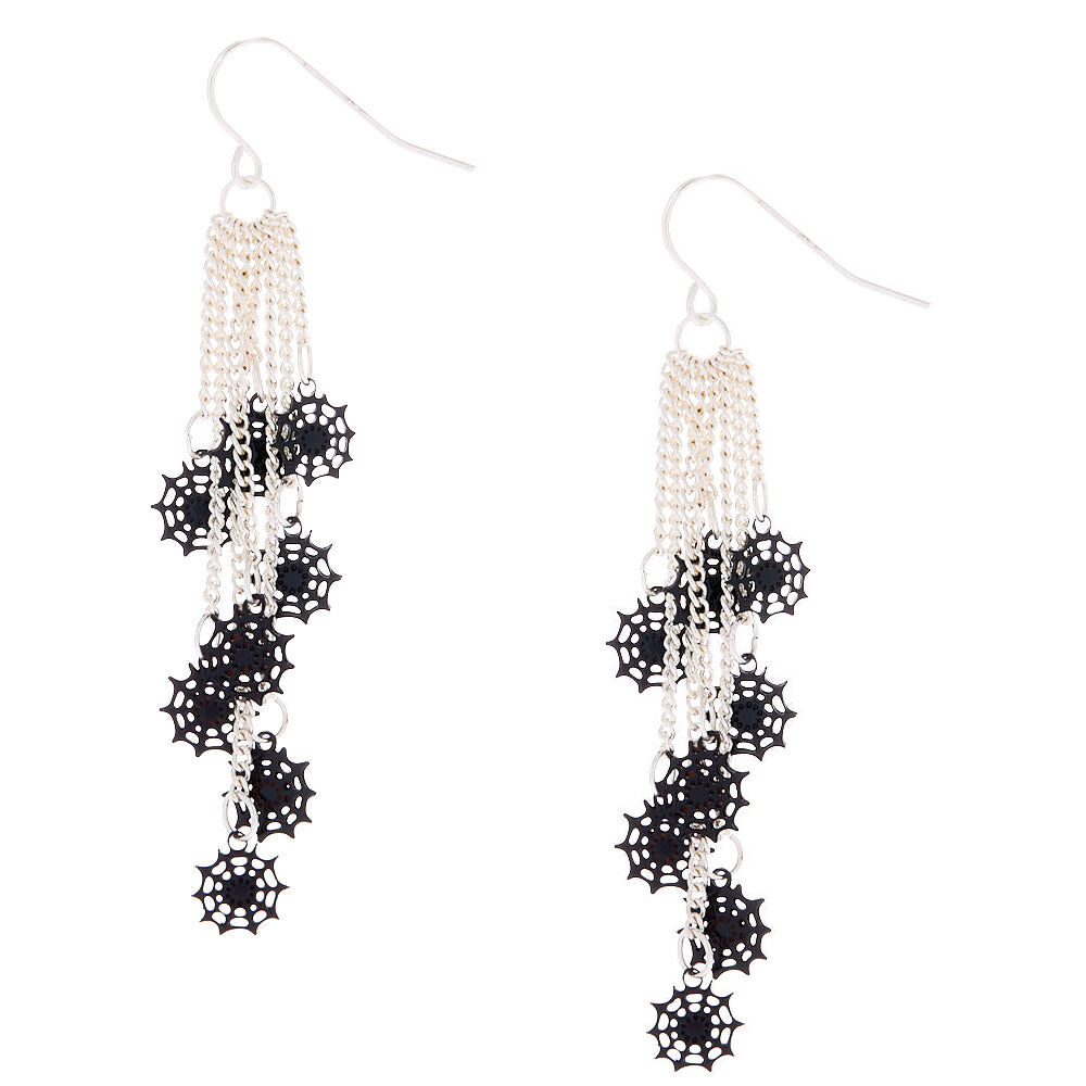 2" Spider web Drop Earrings,