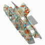 Brown &amp; Turquoise Swirl Hair Claw,