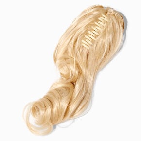 Platinum Blonde Braided Faux Hair Claw,