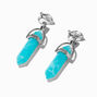 Mint Glow in the Dark Mystical Gem Clip-on Drop Earrings,