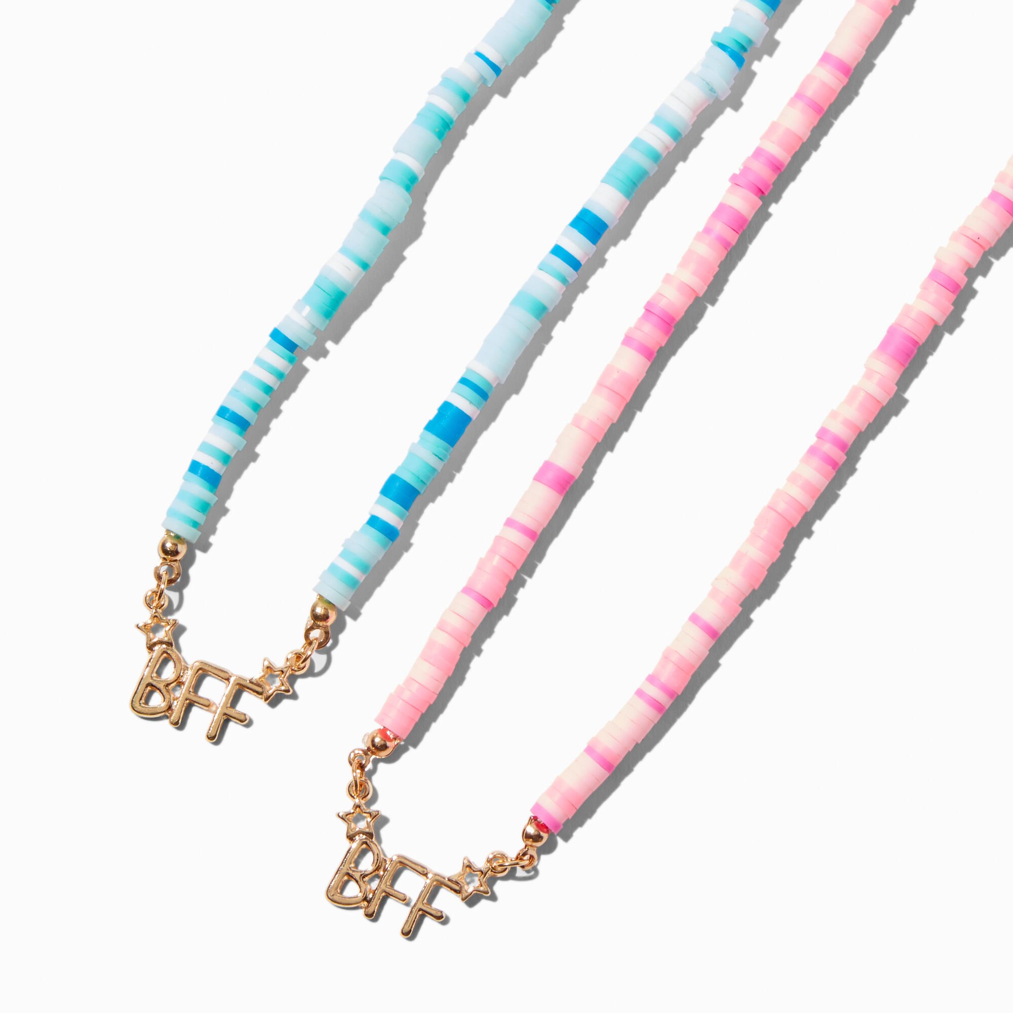 Best Friends Beaded BFF Pendant Necklaces - 2 Pack,