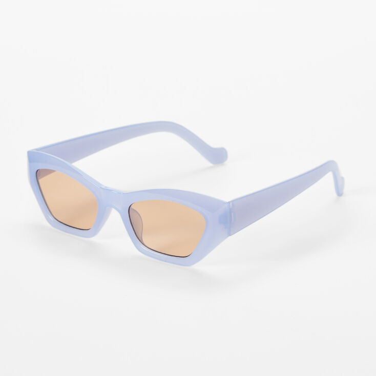 Retro Style Thick Frame Sunglasses - Lavender,