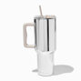 Silver Chrome Stainless Steel Handled Tumbler,