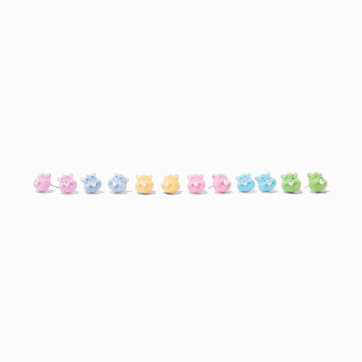 Clous d&#39;oreilles floqu&eacute;s en exclusivit&eacute; chez Claire&#39;s Bisounours&trade; - Lot de 6,