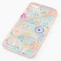 Pink Floral Clear Protective Phone Case - Fits iPhone&reg; 6/7/8/SE,