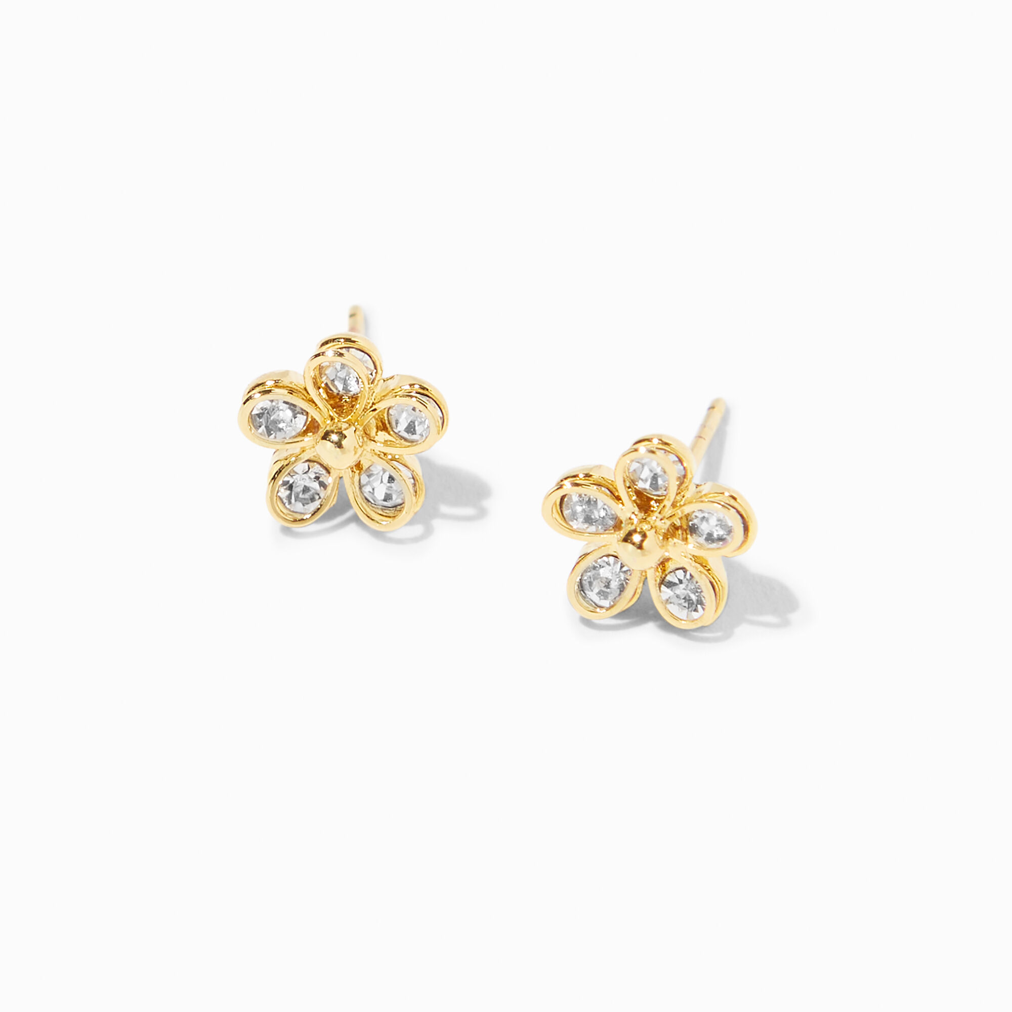 18kt Gold Plated Flower Stud Earrings,