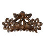 Medium Dark Wood Flower Hair Claw,