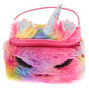 Furry Rainbow Unicorn Makeup Bag,