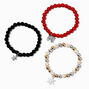 Claire&#39;s Club Traditional Holiday Beaded Stretch Bracelets - 3 Pack,