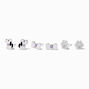 C LUXE by Claire&#39;s Sterling Silver Purple Dog Stud Earrings - 3 Pack,
