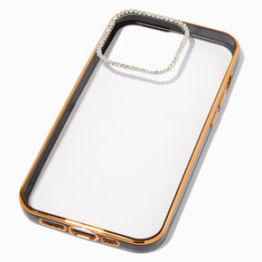 Coque de portable transparente/noire d&eacute;cor&eacute;e - Compatible avec iPhone&reg;&nbsp;13 Pro,