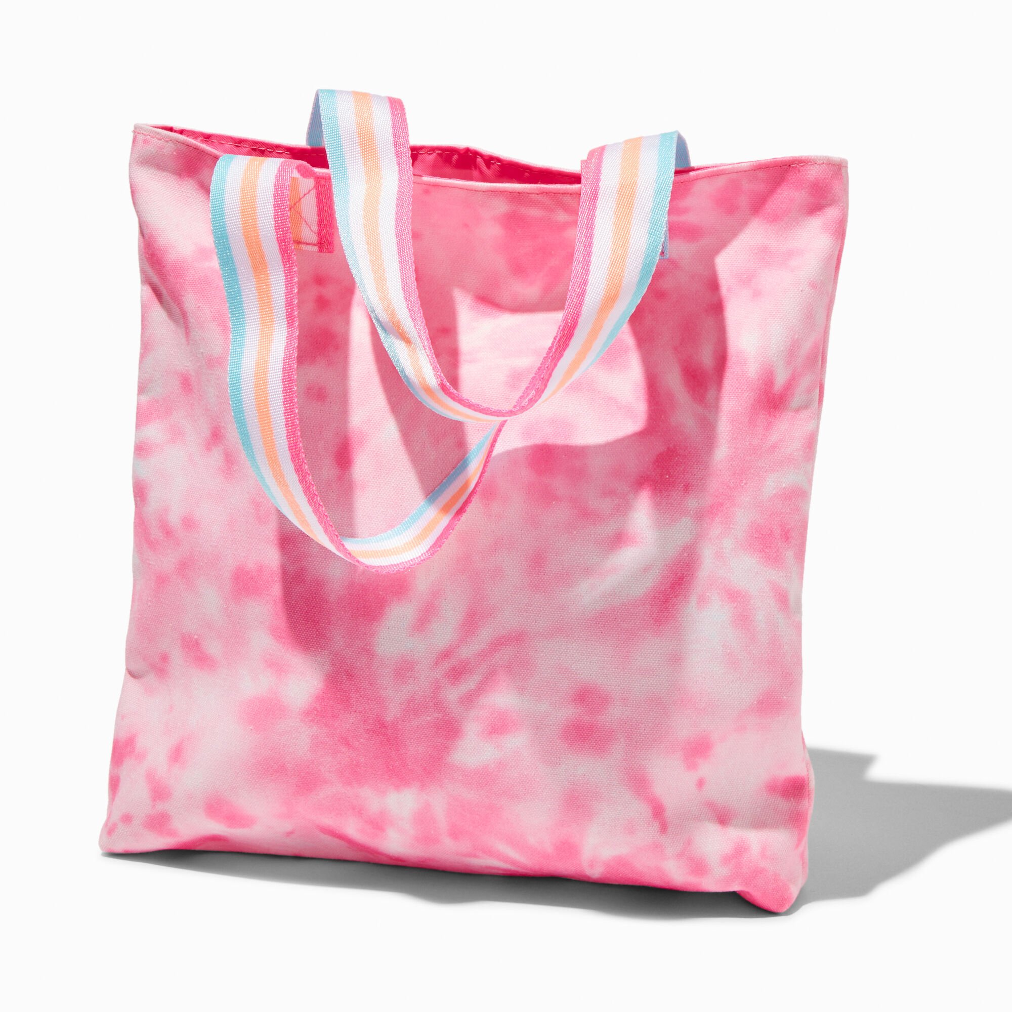 Claire's Club Ice Cream Pink Tie Dye Tote Bag,