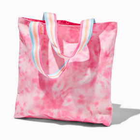 Claire&#39;s Club Ice Cream Pink Tie Dye Tote Bag,