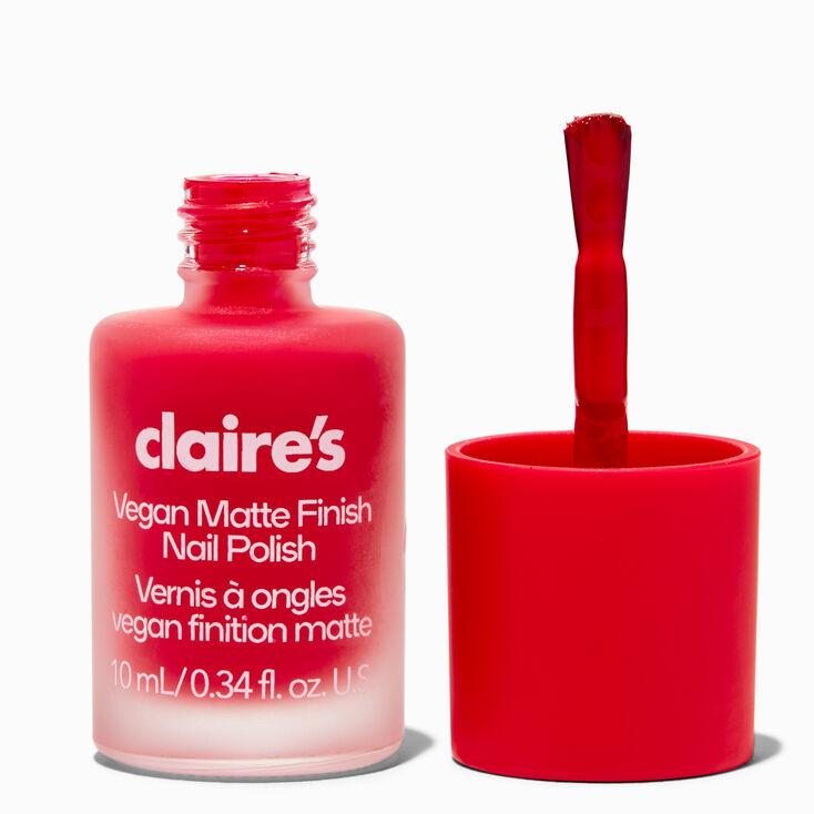 Matte Effect Vegan Nail Polish - Scarlet Romance,