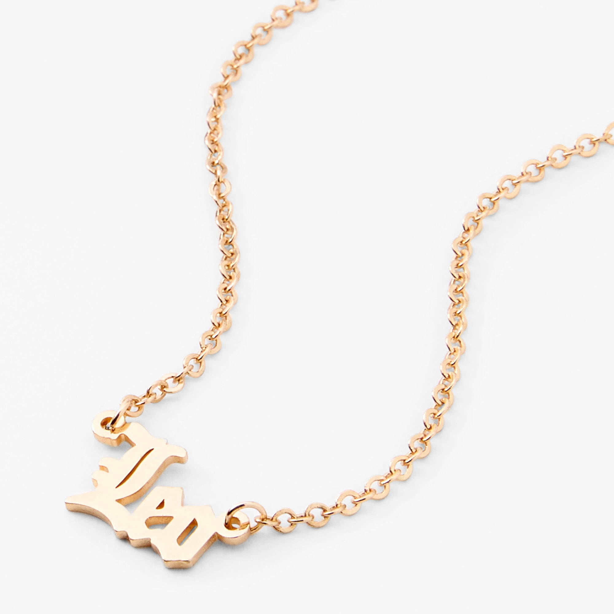 Leo word clearance necklace