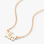 Gold-tone Gothic Zodiac Pendant Necklace - Leo,