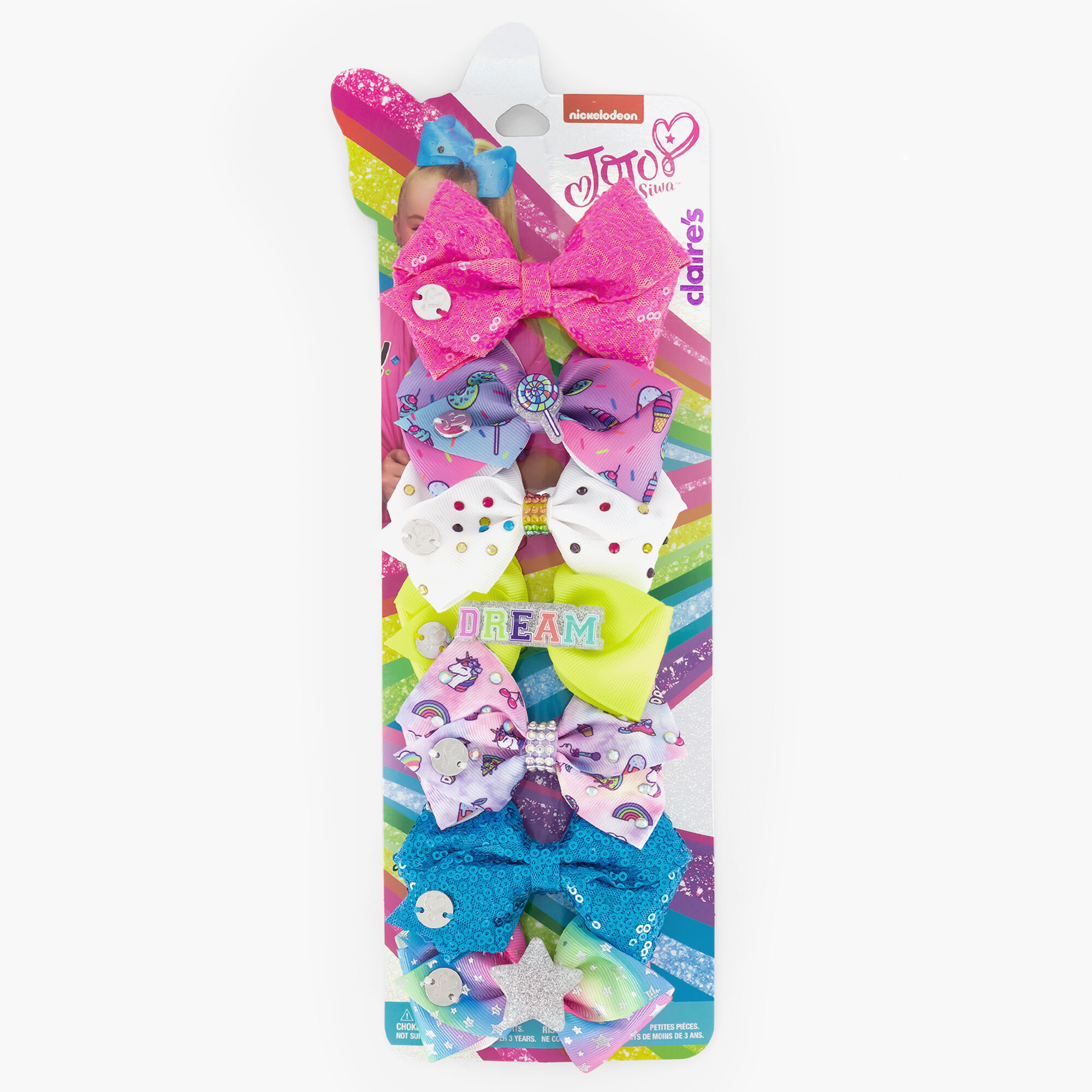 Claire's Mini nœuds pour cheveux 7 jours JoJo Siwa™ - Lot de 7