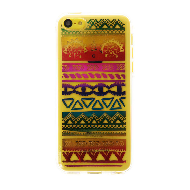 Coque de portable azt&egrave;que aux tons clairs - iPhone 5C,
