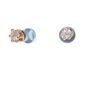 Gold Cubic Zirconia Round Magnetic Earrings - 3MM,