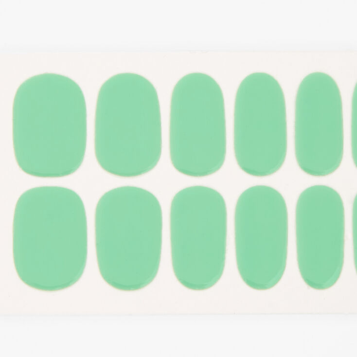 Mint Green Vegan Nail Wraps Set - 24 Pack,
