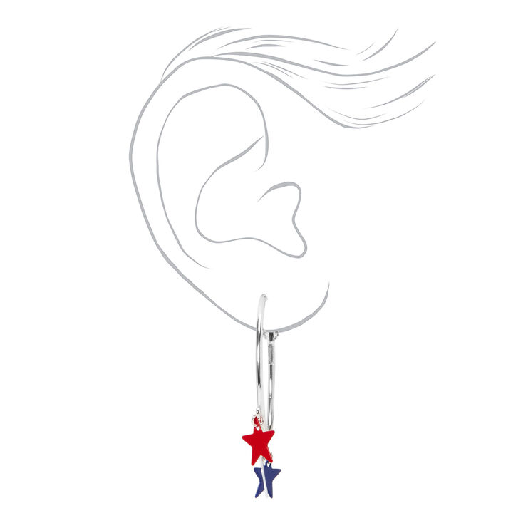 Patriotic USA Hoop &amp; Stud Earrings Set - 3 Pack,