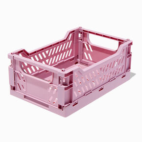 Pink Folding Storage Crate,