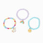 Claire&#39;s Club Charm Clear Beaded Stretch Bracelets - 3 Pack,