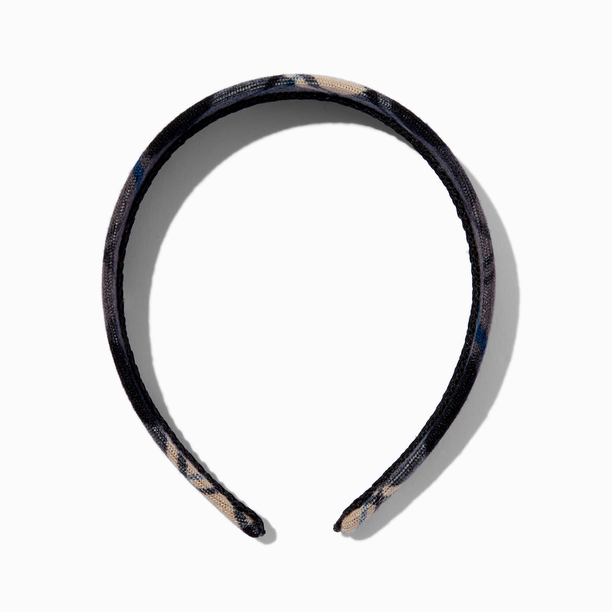 Black Plaid Headband,