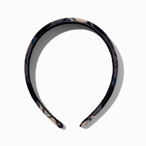 Black Plaid Headband,