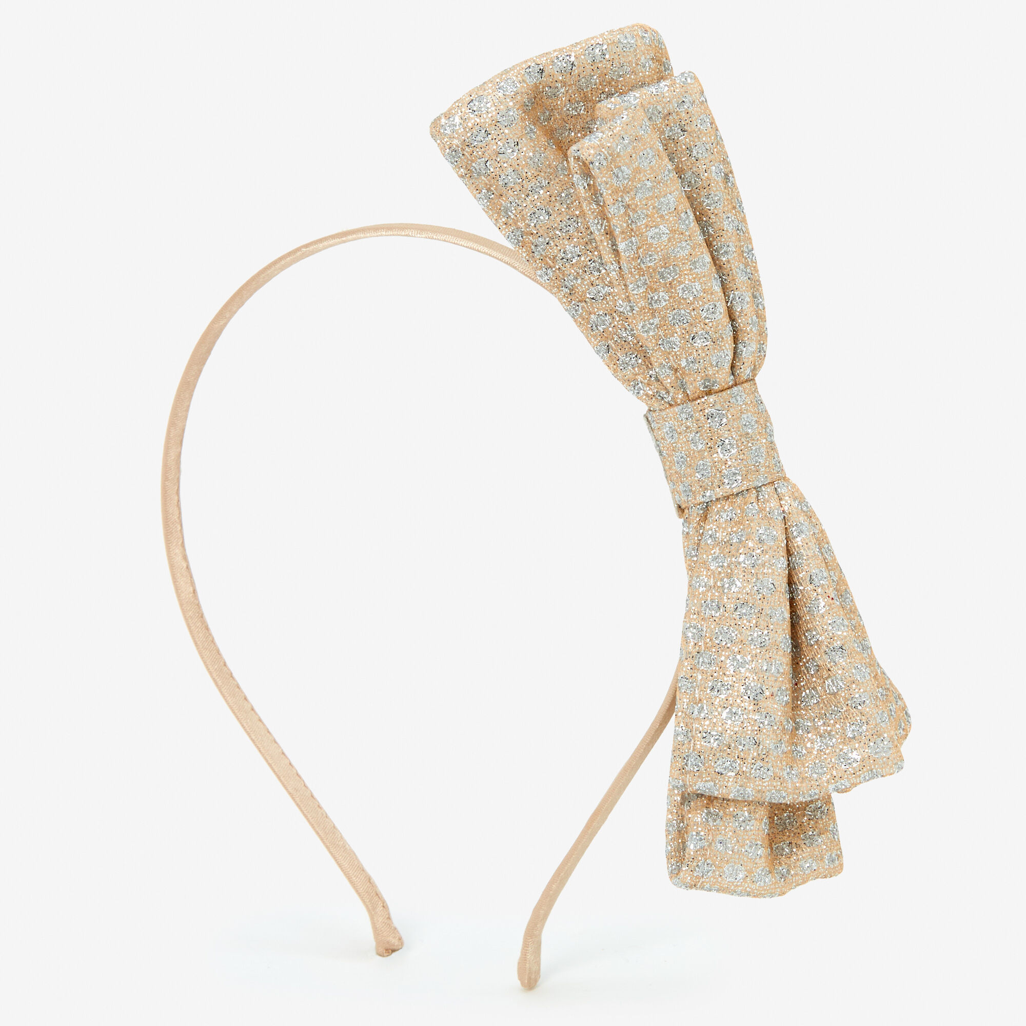 Gold Floral Bow Headband,