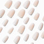Simple Glitter Nude Coffin Faux Nail Set - 24 Pack,