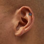 Boucle d&rsquo;oreille pour piercing au cartilage 0,8&nbsp;mm visage strass en acier inoxydable Hello Kitty&reg;,