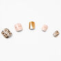 Metallic Leopard Square Press On Vegan Faux Nail Set - 24 Pack,