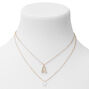 Gold Cubic Zirconia Zodiac Multi Strand Necklace - Leo,