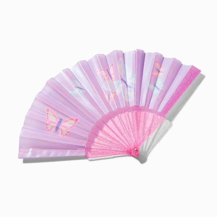 &Eacute;ventail pliant papillon rose Claire&#39;s Club,