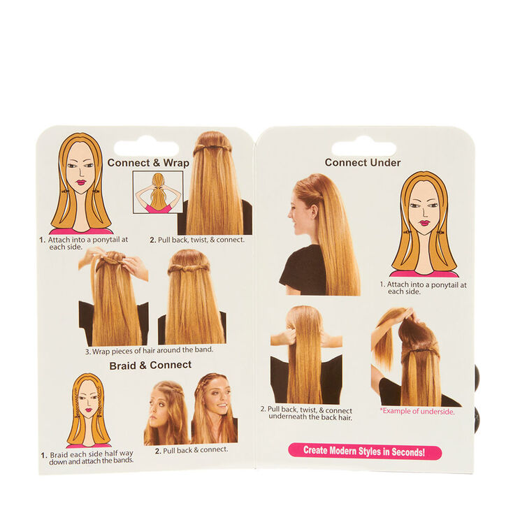 LocALoc&reg; Pony-Connect&reg; Hair Tool - Black, 2 Pack,