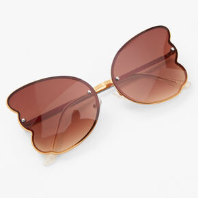 Butterfly Shaped Gold Frame Sunglasses,